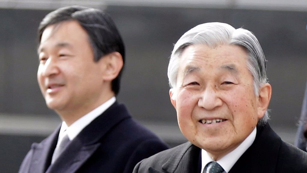  Japan’s Emperor Akihito (right) with Crown Prince Naruhito. (Photo: AP)