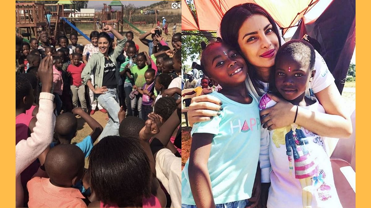 Priyanka Chopra Shows the Desi ‘Thumka’ to Kids In Zimbabwe