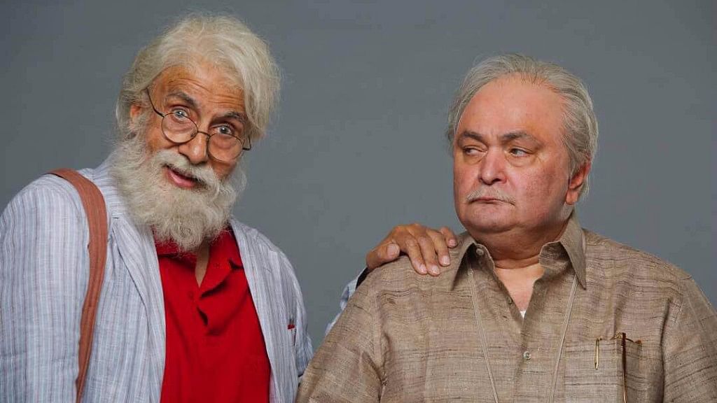 Amitabh Bachchan and Rishi Kapoor in <i>102 Not Out.&nbsp;</i>