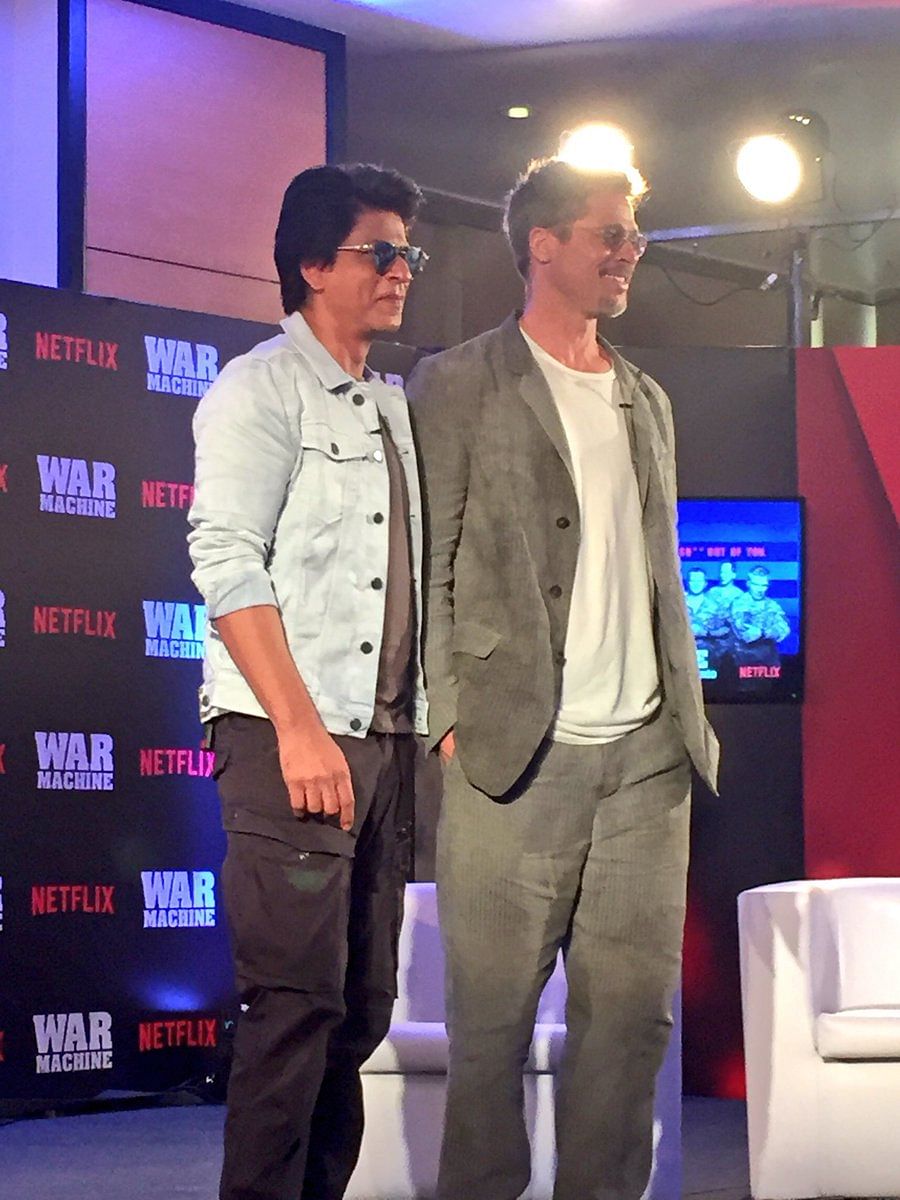 Brad Pitt is in Mumbai to promote War Machine. 