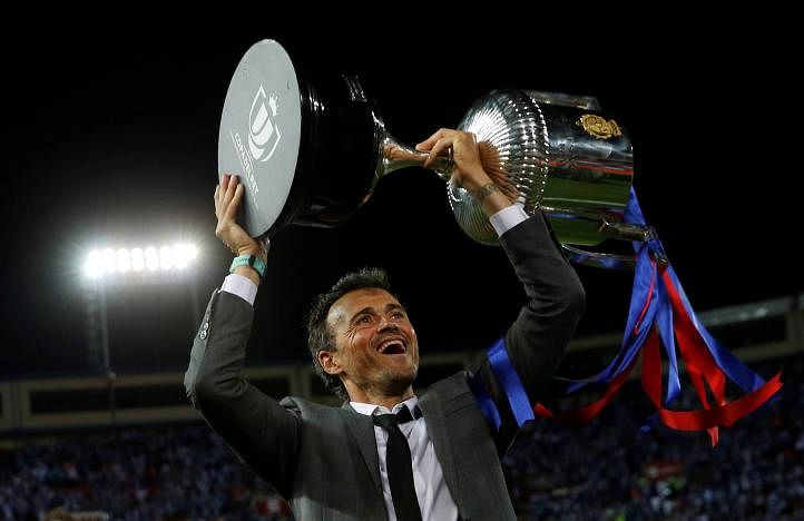 Barcelona defeated a crowd-backed Alavés side 3-1 on Saturday to win the Copa del Rey for a third successive year.