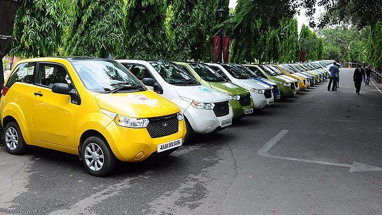 Mahindra E2O is already available in the form of cabs in India. 