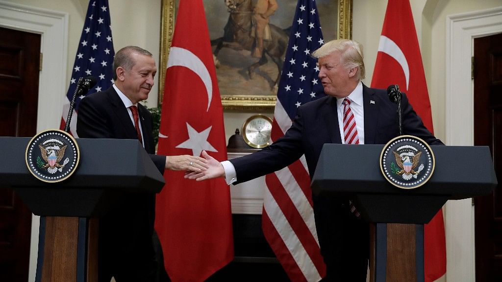 Turkish President Erdogan and US President Donald Trump.&nbsp;