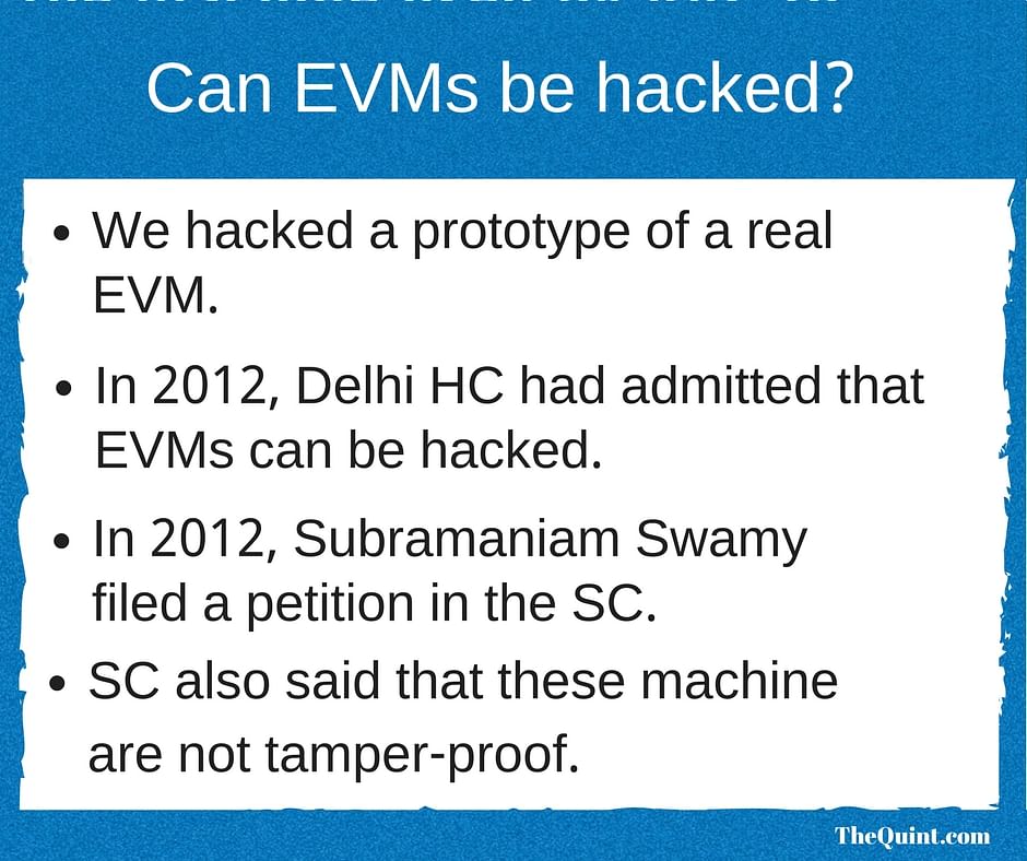 AAP MLA Saurabh Bharadwaj showed a live demo of an EVM tampering for The Quint in an exclusive Facebook Live.