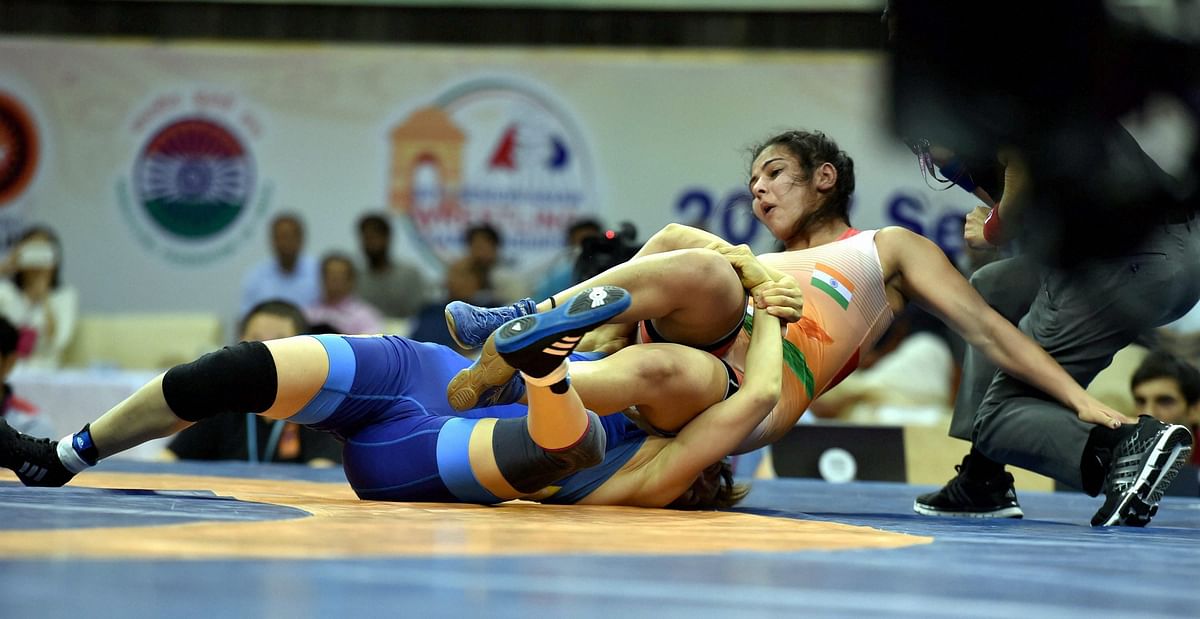 Bajrang Punia won India’s first gold at the 2017 Asian Wrestling Championship after beating Korea’s Lee Seung-Chul.