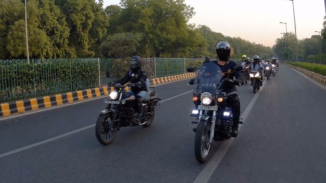 Delhi women bikers ride to celebrate International Female Ride Day. (Photo: <b>The Quint</b>)