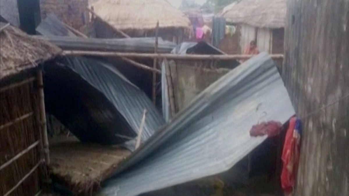 Stormy winds uprooted several trees across 8 districts of Bihar and lightning strikes caused 23 deaths on Sunday.