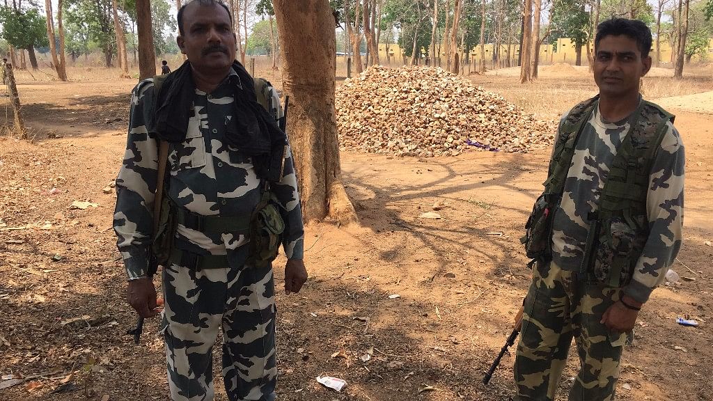 CRPF personnel have now entered Maoist hotbeds which were earlier impenetrable. (Photo: Chandan Nandy/<b>The Quint</b>)