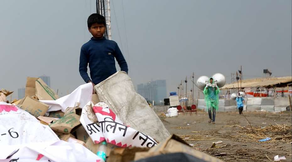 

Ragpickers help clean up a majority of the 62 million tonnes of waste generated annually in India.