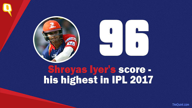 Shreyas Iyer’s 96 helped Delhi Daredevils beat Gujarat Lions by two wickets in an IPL match. 