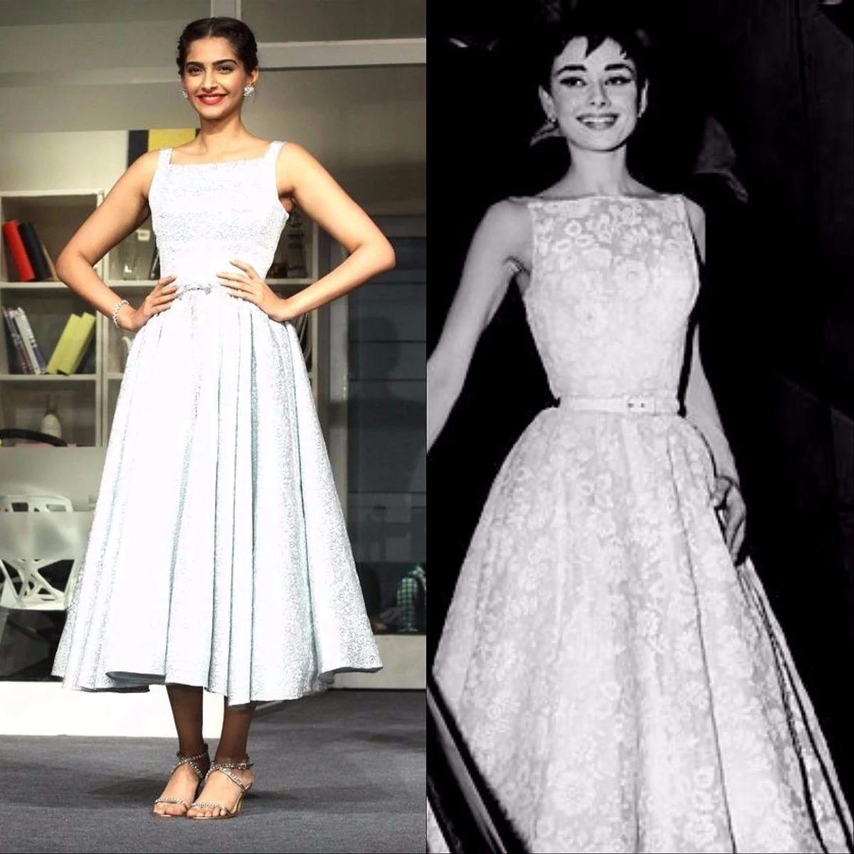 <div class="paragraphs"><p>The Oscar-worthy dress. Sonam Kapoor (L), Audrey Hepburn (R)</p></div>