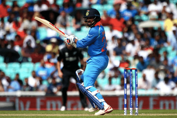 India beat New Zealand by 45 runs via Duckworth-Lewis method in their first Champions Trophy warm-up game.