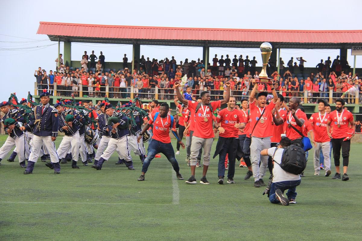 After making history as the first Northeastern I-League champions, Aizawl FC received a warm welcome on Monday