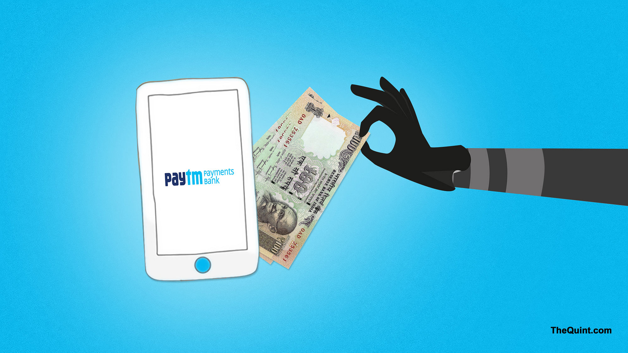 Paytm Payments Bank operates via the Paytm app itself.(Photo: <b>TheQuint</b>)