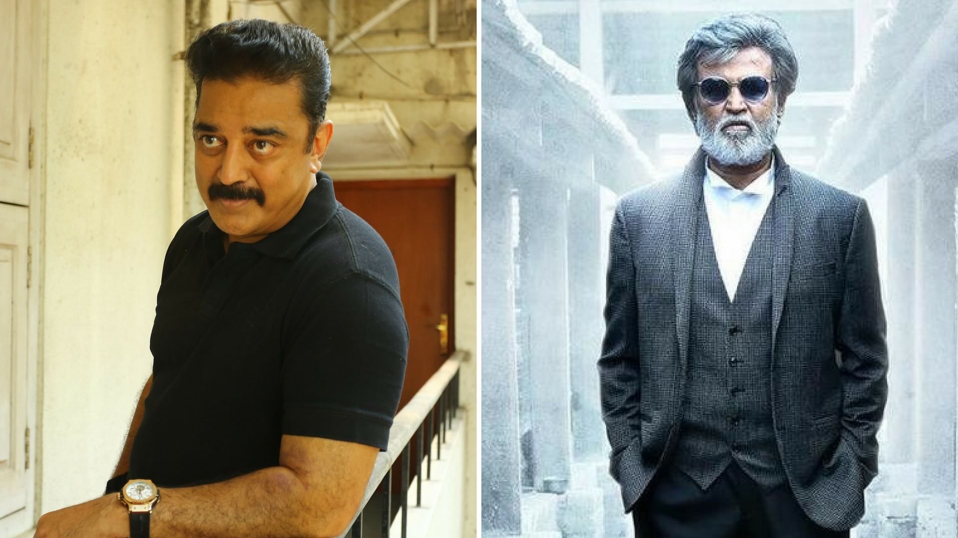Kamal Haasan and Rajinikanth might collaborate for a project. (Photo courtesy: altered by <b>The Quint</b>)