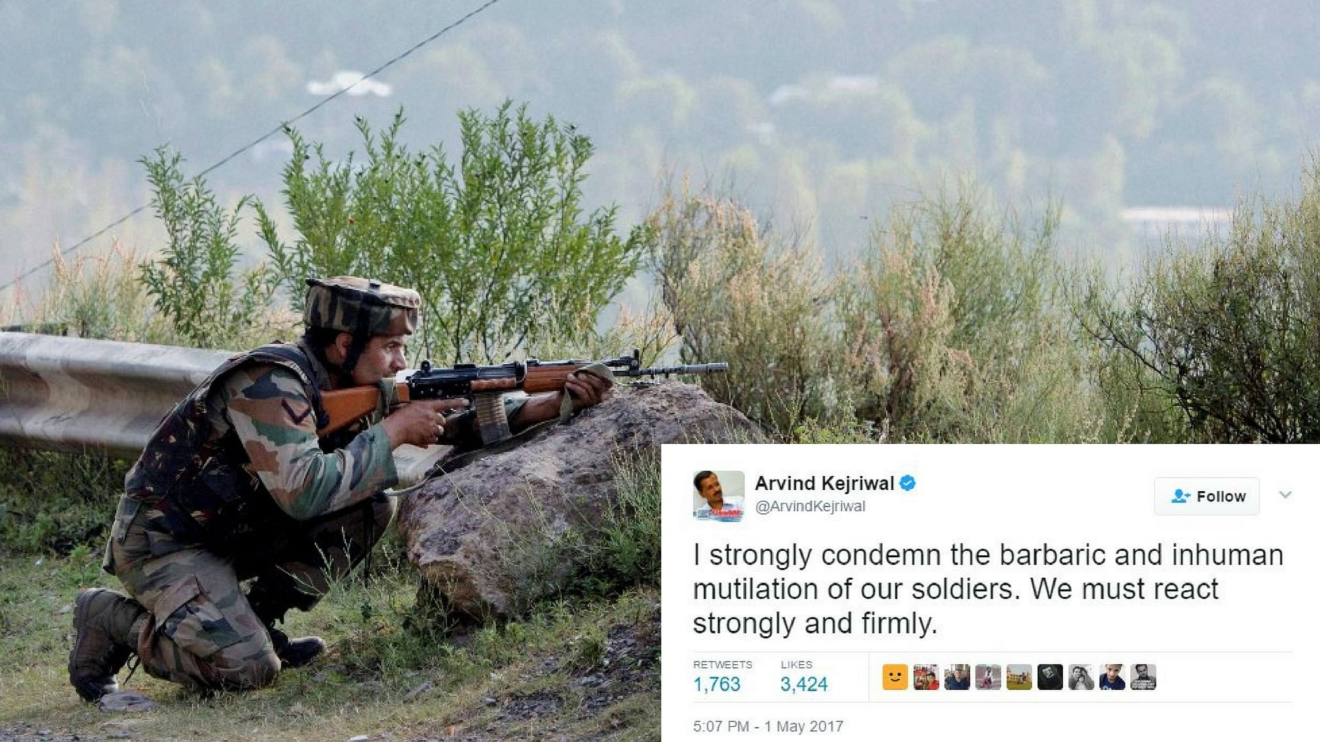 Defence Minister Arun Jaitley said that “the army will respond appropriately to the attack.” (Photo: PTI/Altered by The Quint)