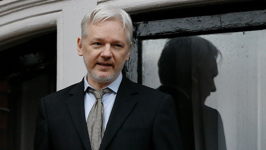 WikiLeaks founder Julian Assange speaks from the balcony of the Ecuadorean Embassy in London. (Photo: AP)