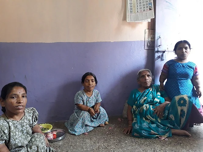 Ram Raj Chauhan’s mother and sisters. (Photo Courtesy: The News Minute)