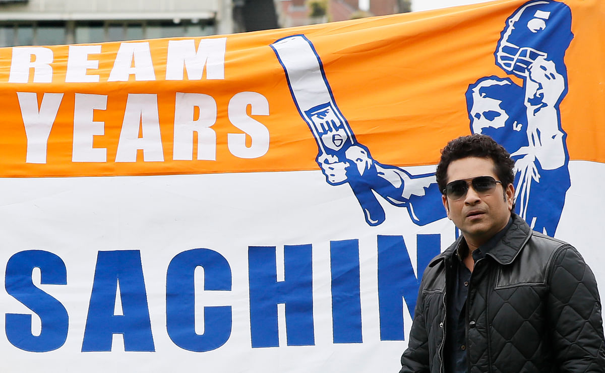 Sachin Tendulkar promotes his biopic, ‘Sachin: A Billion Dreams’ in London. 