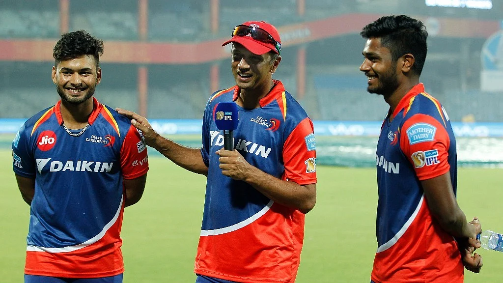 Rahul Dravid interviews Rishabh Pant and Sanju Samson. 