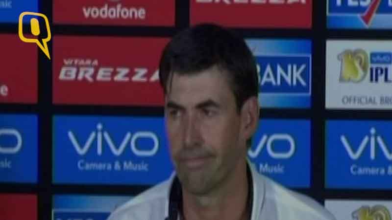 Stephen Fleming at the post-match press conference. (Photo: ANI Screengrab)