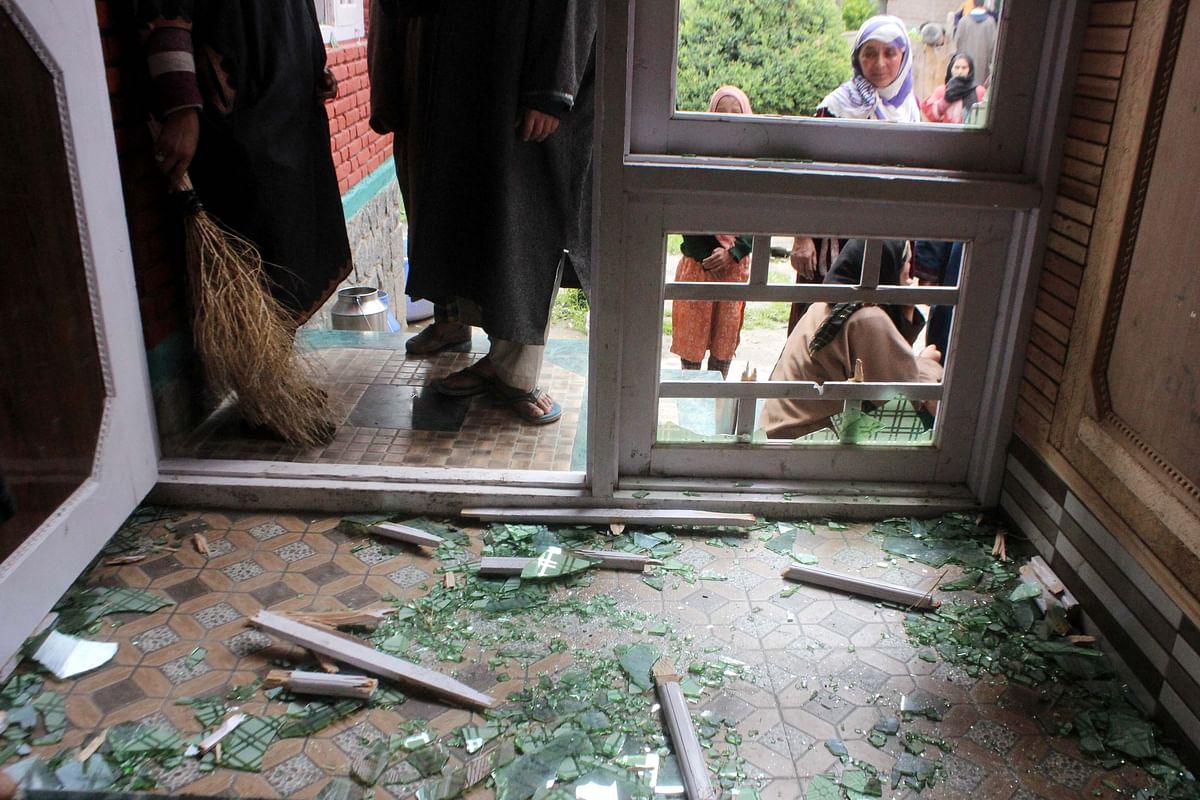 “They vandalised the house and broke windowpanes,” said Shopian resident Majid. (Photo Courtesy: Muneeb Ul Islam)