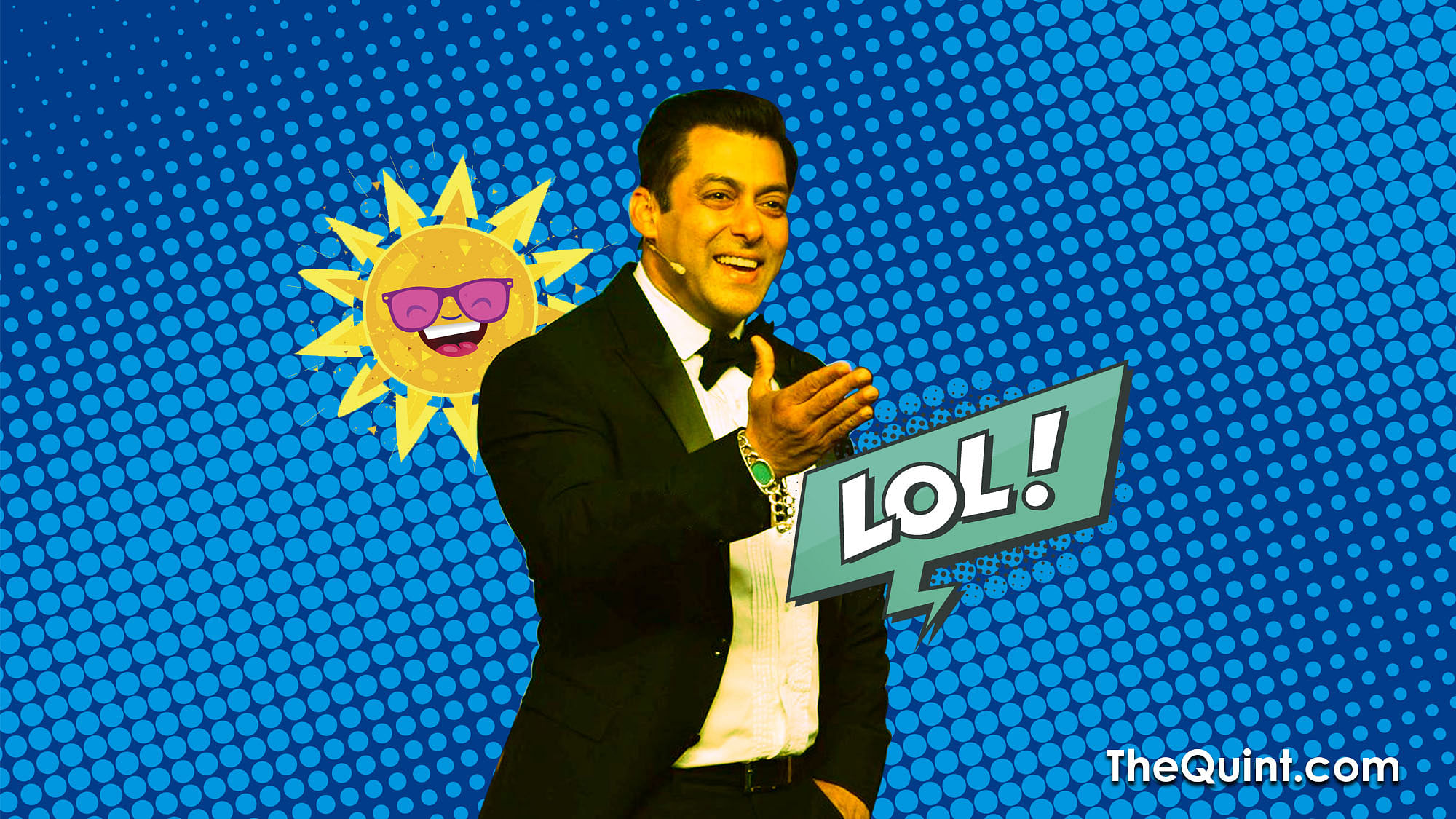 Waiting for Tubelight like a true Salman Khan fan? Meanwhile, take our quiz and try to guess his laughter from the options. (Design: Aaqib Raza Khan/<b>The Quint</b>)