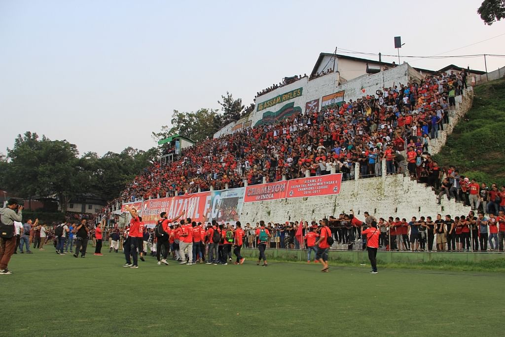 After making history as the first Northeastern I-League champions, Aizawl FC received a warm welcome on Monday