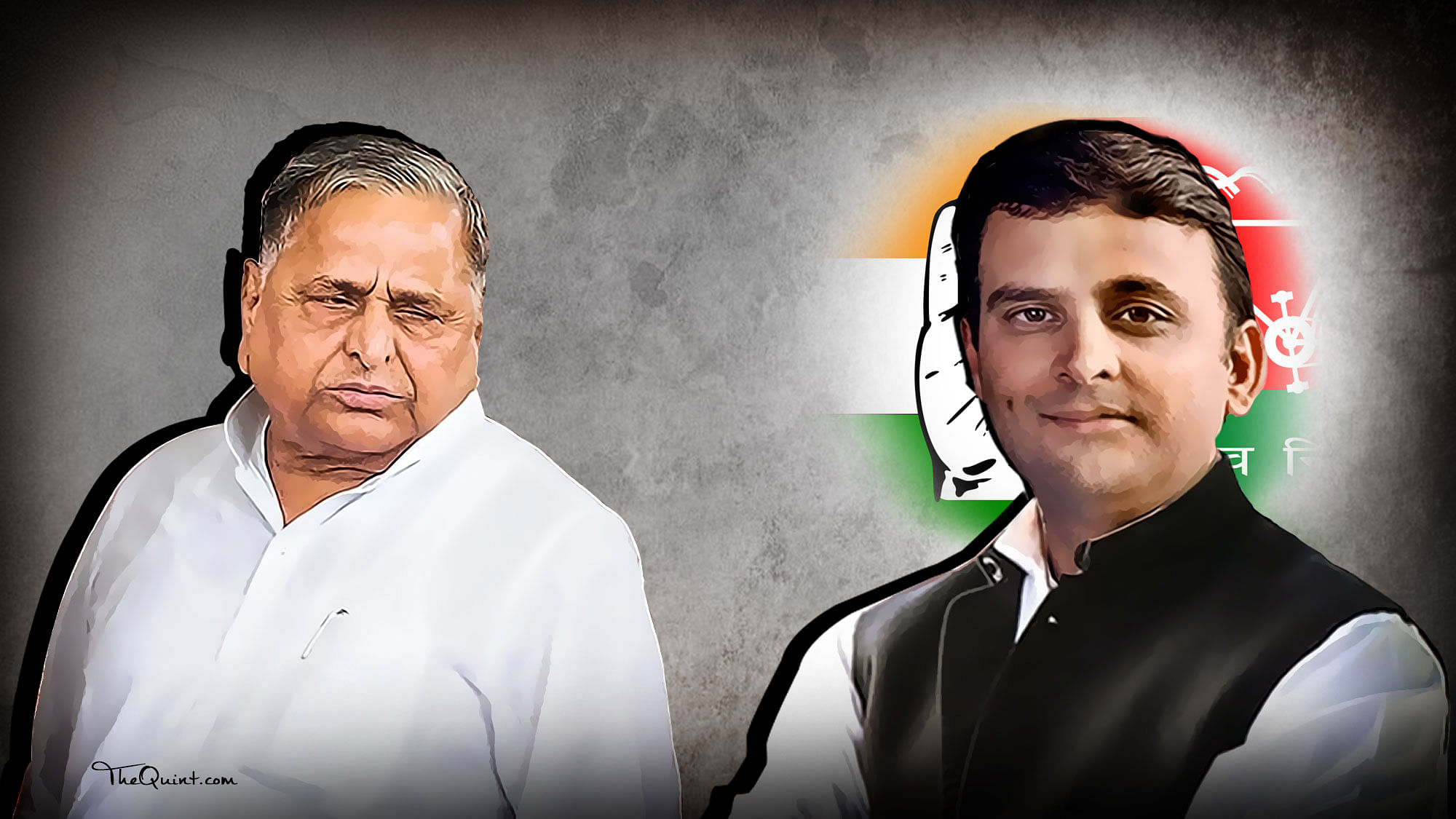 Mulayam Yadav said though the Congress left no stone unturned to “ruin” his life, Akhilesh Yadav forged an alliance with them. (Photo: The Quint)