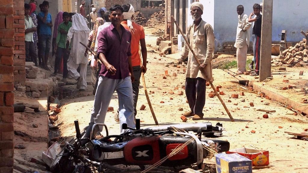 File photo of the earlier violence in Saharanpur. (Photo: PTI)