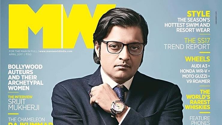 Arnab Goswami was on the Arpil cover of Man’s World Magazine. (Photo Courtesy: <a href="https://www.facebook.com/mansworld.ind/photos/a.156168891061593.31237.156167864395029/1517688881576247/?type=3&amp;theater">@mansworld.ind</a>)