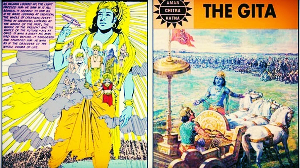 Amar Chitra Katha’s ‘Mahabharata’. The Gita comprised of a portion of the book. The translation from Sanskrit to English that a 10-year-old could understand was stupefying. (Photo Courtesy: Amar Chitra Katha)