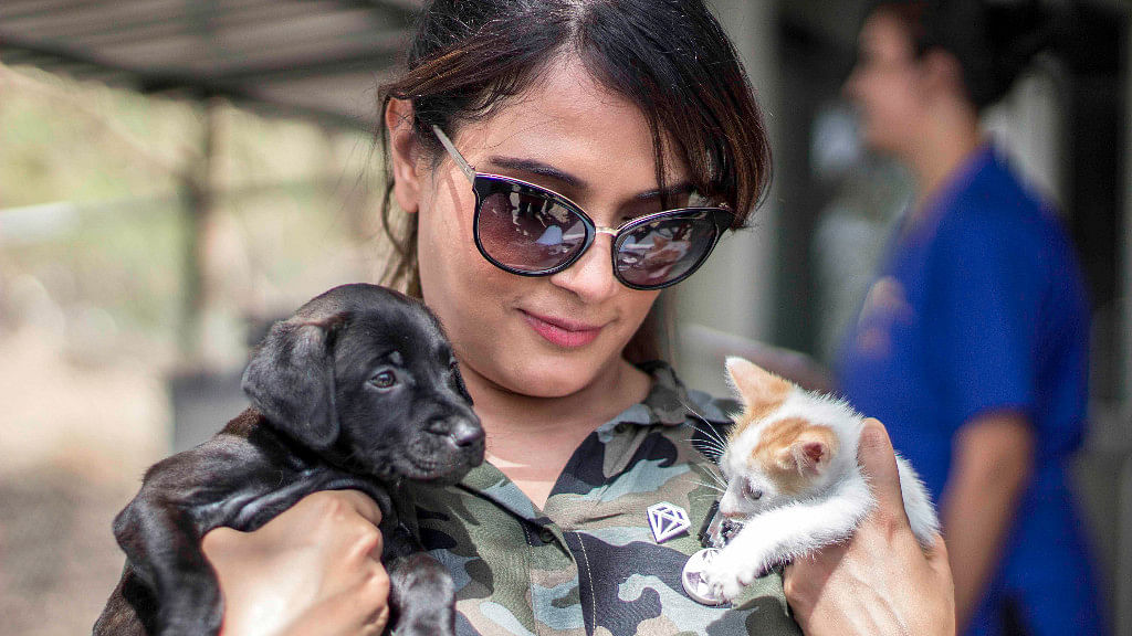 Richa Chadha visited a rescue home in Pune. (Photo: Richa Chadha’s PR Team)