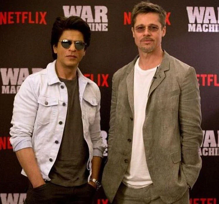 Shah Rukh Khan and Brad Pitt. (Picture courtesy: Twitter/ SRKsSamina)