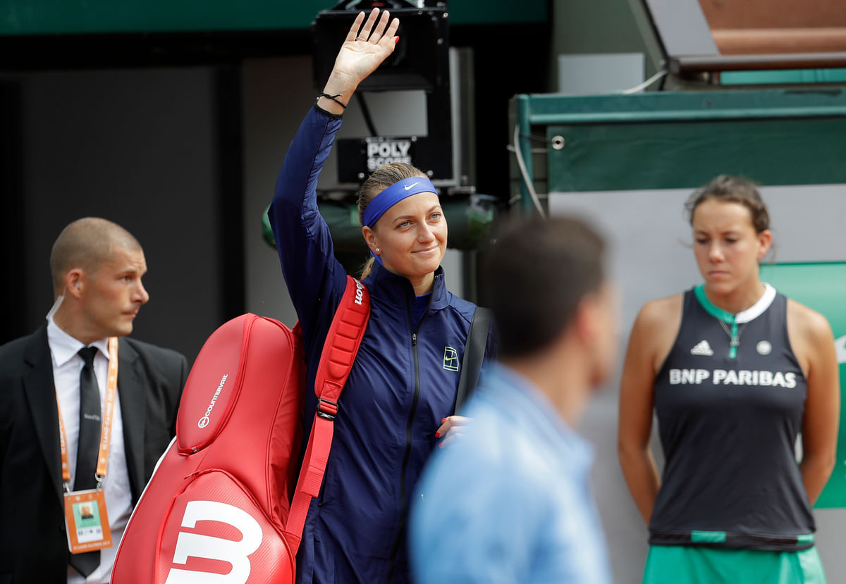 Kvitova had injured her playing hand when a burglar attacked her with a knife.