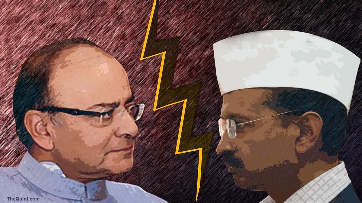 Finance Minister Arun Jaitley (left) Delhi Chief Minister, Arvind Kejriwal (right) (Photo: the Quint)