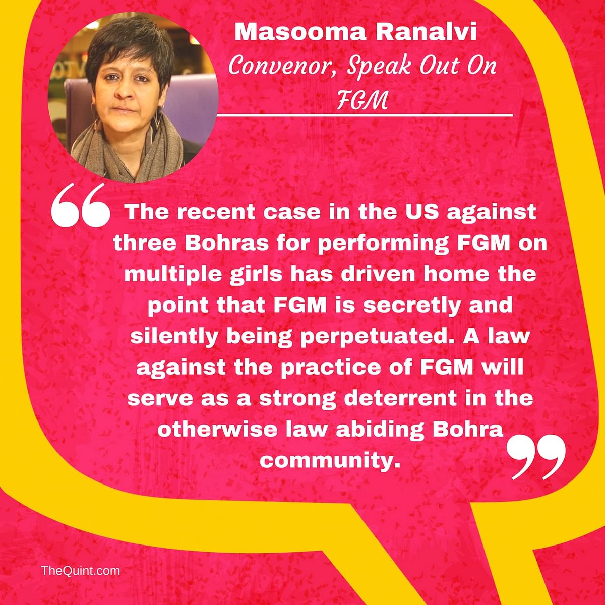 Maneka Gandhi had said that if the Bohras don’t stop FGM voluntarily, the government will bring in a law to ban it.