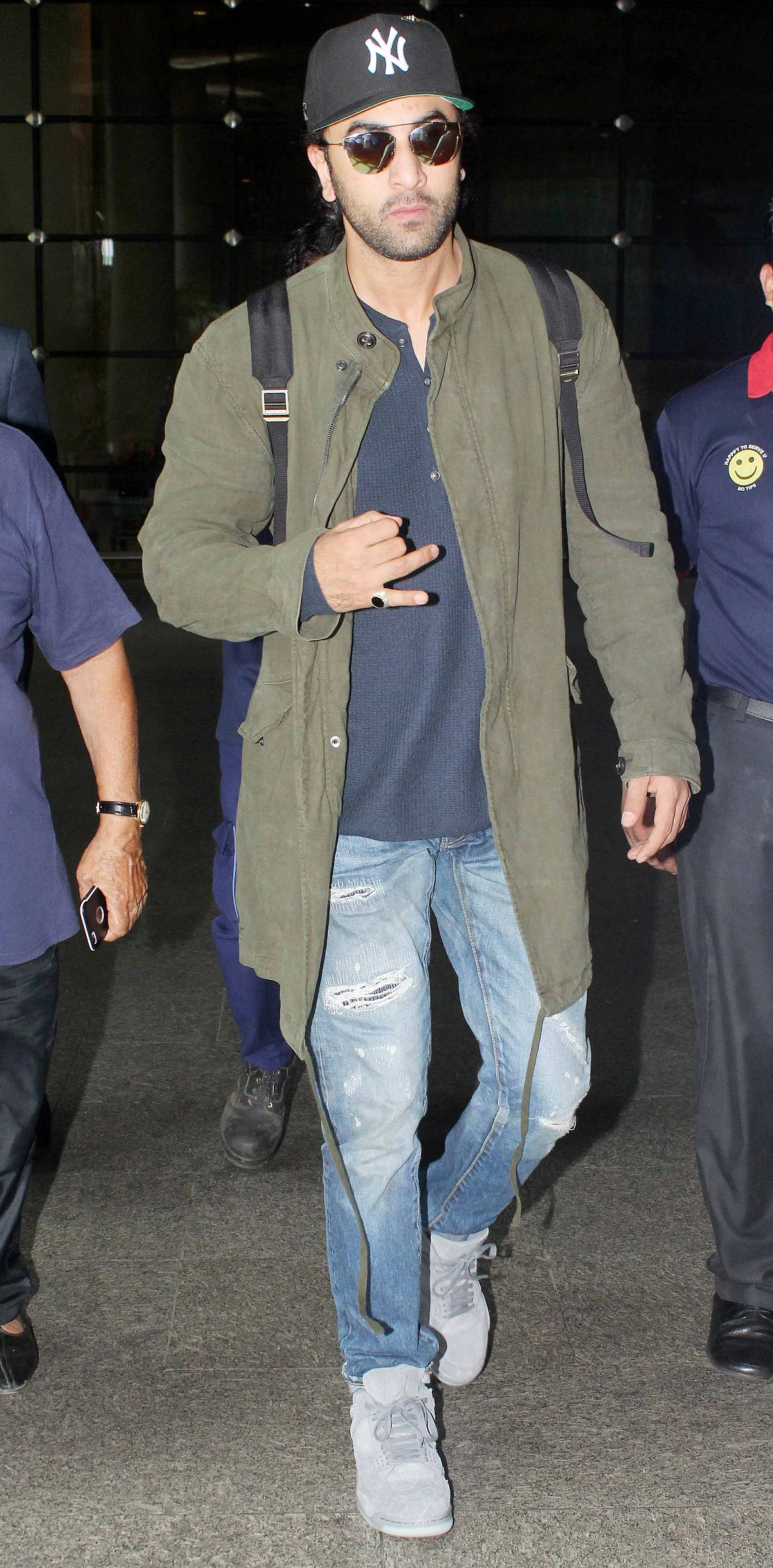 Ranbir Kapoor at the airport. (Photo: Yogen Shah)