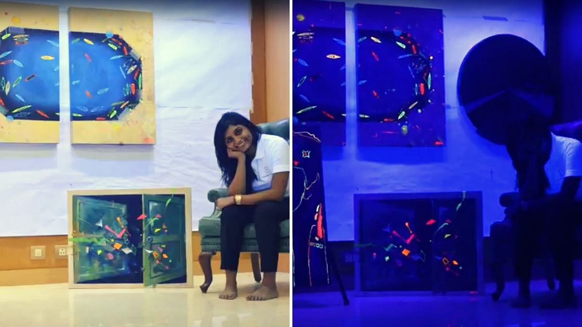 You Can’t Miss This Kolkata Artist’s  Glow-in-the-Dark Paintings