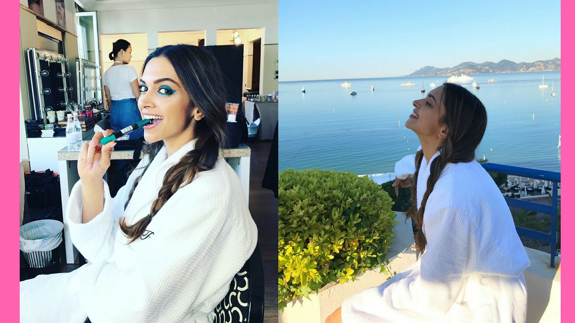 Deepika Padukone is getting ready to hit the red carpet at Cannes. (Photo courtesy: Twitter)