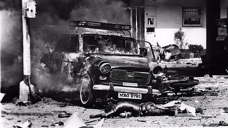Scenes from the day of the bomb blasts in Bombay.