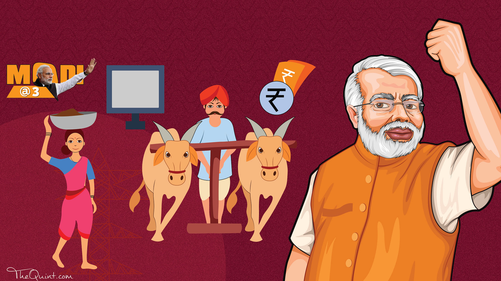Through a slew of schemes started in 2014, PM Modi has delivered on the front of governance. (Photo: Rhythum Seth/ <b>The Quint</b>)