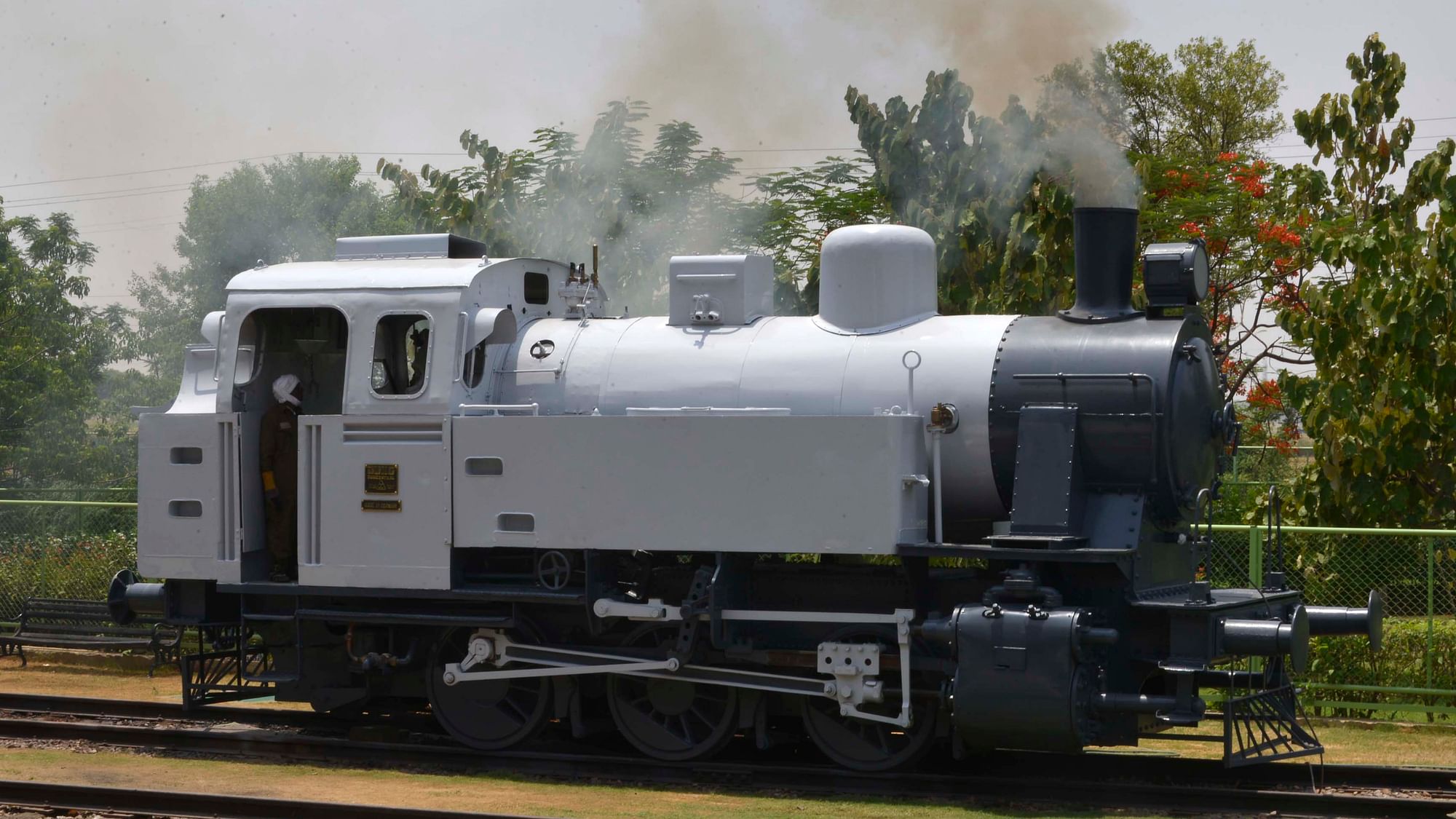 A 1953 Jung Steam locomotive showcased at the Heritage Transport Museum (Photo: Anasuya Basu)