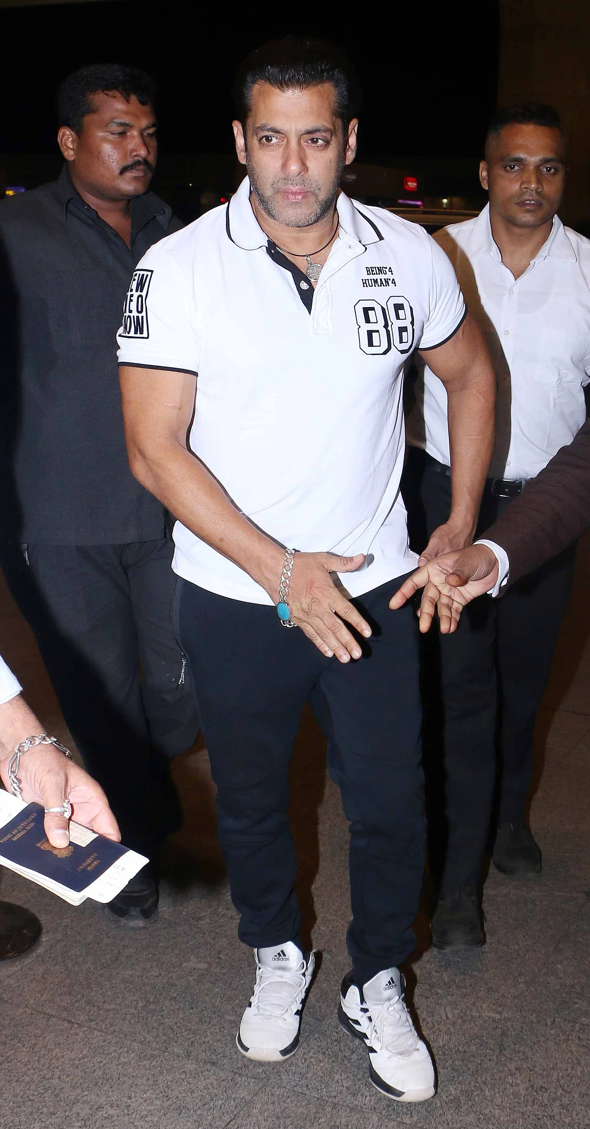 Salman Khan spotted sporting a fancy bracelet. (Photo: Yogen Shah)