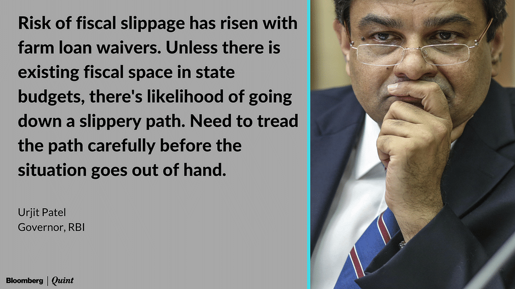 The country has seen significant fiscal slippages permeating into rising inflation “sooner or later”, Urjit Patel.