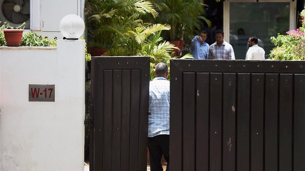  The residence of founder and executive chairman of NDTV, Prannoy Roy, where the Central Bureau of Investigation (CBI) conducted raids in connection with a case in New Delhi on Monday. (Photo: PTI)&nbsp;