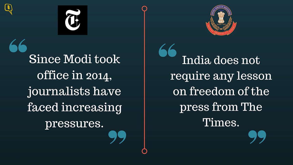 CBI’s response came after an editorial in The New York Times heavily criticised the agency raids against NDTV. 