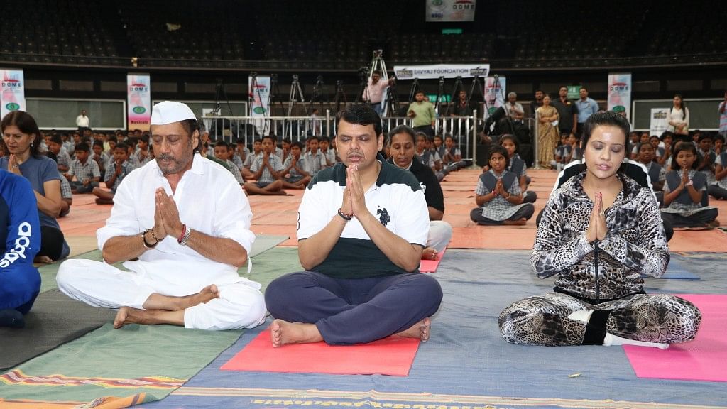 Fadnavis, Jackie & Malaika: Mumbai Celebrates Yoga Day