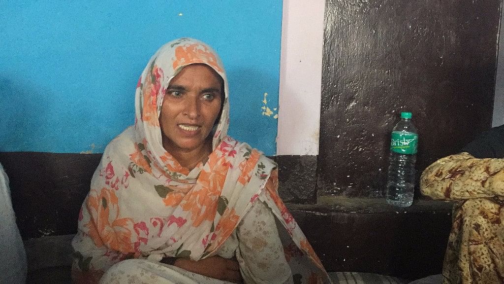Junaid’s mother Saira Bano at her home in Ballabgarh. 