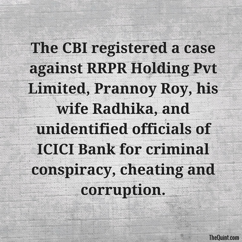 The CBI FIR accused the Roys, RRPR Holding, and ICICI officials of criminal conspiracy, cheating and corruption.